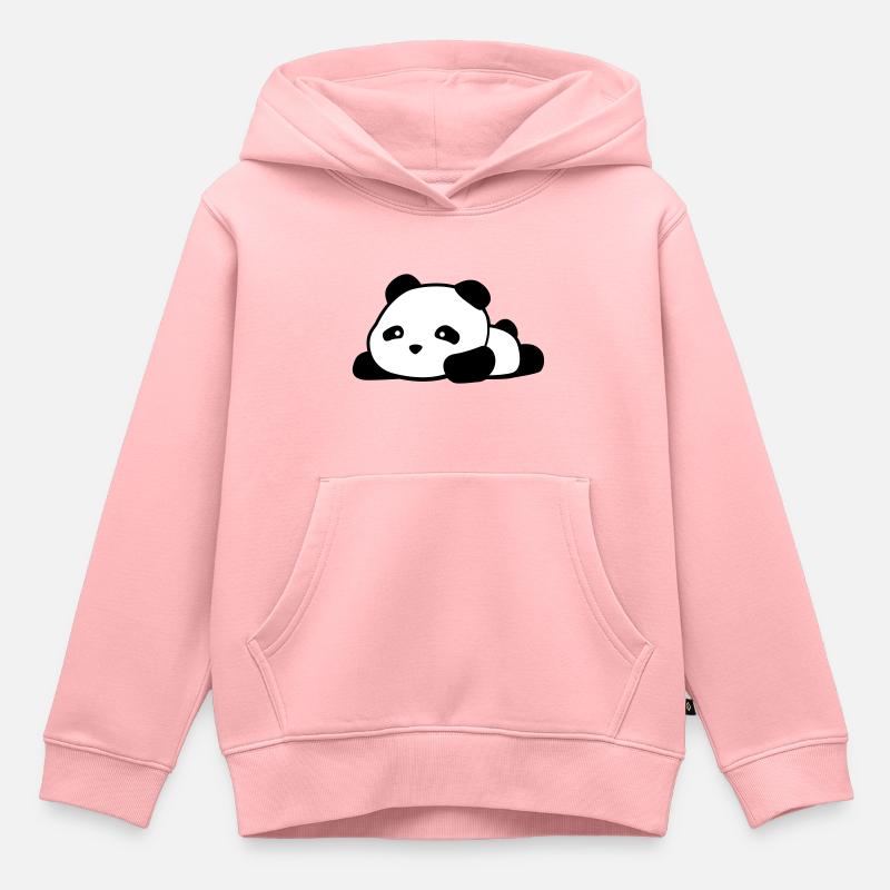 Panda - Sweat Premium à capuche enfant bio - rose