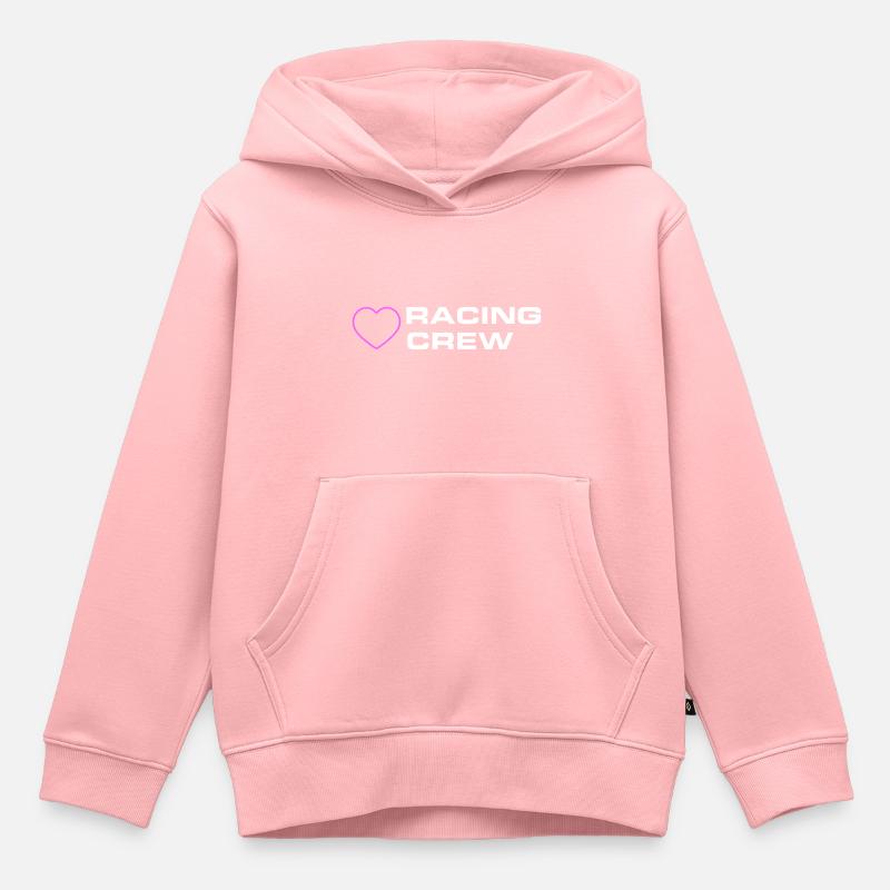 Équipage de course - Sweat Premium à capuche enfant bio - rose