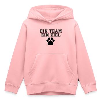 Ein Team ein Ziel Hundesport Hundeliebhaber Hund - Kinder Premium Organic Hoodie - Rosa - Vorne - AI Model Kid Female (0cm)