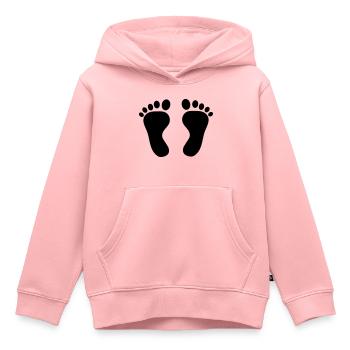 Baby Inside foot - Kinder Premium Organic Hoodie - Rosa - Vorne - AI Model Kid Female (0cm)