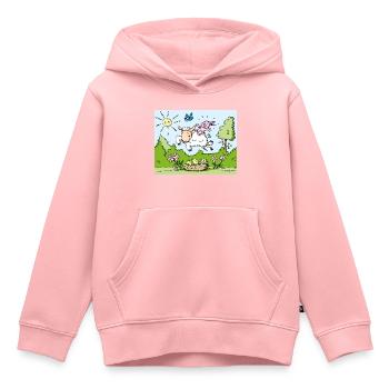 Frühling - Kinder Premium Organic Hoodie - Rosa - Vorne - AI Model Kid Female (0cm)