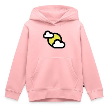 Icône météo ou icône partiellement couverte - Sweat Premium à capuche enfant bio - rose - Devant - AI Model Kid Female (0cm)