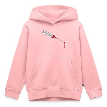 Blood Syringe - Kinder Premium Organic Hoodie - Rosa - Vorne - AI Model Kid Female (0cm)