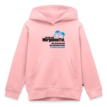kein Morgenmuffel - Kinder Premium Organic Hoodie - Rosa - Vorne - AI Model Kid Female (0cm)