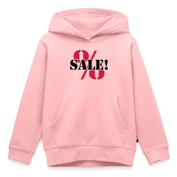À vendre vente réduit les pourcentages - Sweat Premium à capuche enfant bio - rose - Devant - AI Model Kid Female (0cm)