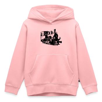 Dampflok 2 - Kinder Premium Organic Hoodie - Rosa - Vorne - AI Model Kid Female (0cm)