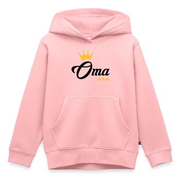 Mamie / Mamy / Grand Mere / Grand-Mère / Bébé - Sweat Premium à capuche enfant bio - rose - Devant - AI Model Kid Female (0cm)