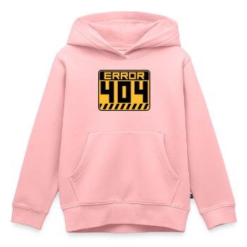 Avertissement d’erreur 404 Shield - Sweat Premium à capuche enfant bio - rose - Devant - AI Model Kid Female (0cm)