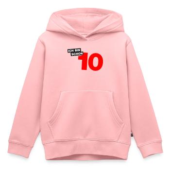 Ich bin schon 10 - Kinder Premium Organic Hoodie - Rosa - Vorne - AI Model Kid Female (0cm)