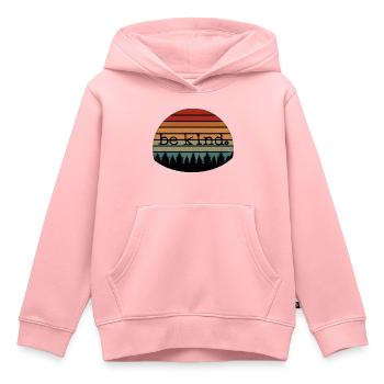 freundlich sein - Kinder Premium Organic Hoodie - Rosa - Vorne - AI Model Kid Female (0cm)