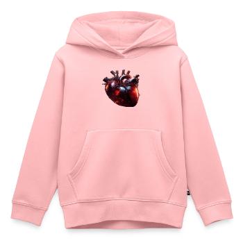 Herz aus Glas - Kinder Premium Organic Hoodie - Rosa - Vorne - AI Model Kid Female (0cm)