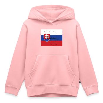 Bratislava - Hauptstadt mit GPS & Flagge - Kinder Premium Organic Hoodie - Rosa - Vorne - AI Model Kid Female (0cm)