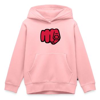 Finger - Kinder Premium Organic Hoodie - Rosa - Vorne - AI Model Kid Female (0cm)