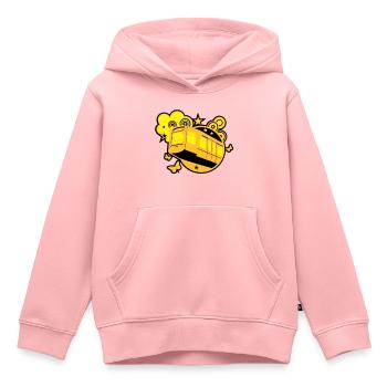 Wuppertal T Shirt Design Schwebebahn - Kinder Premium Organic Hoodie - Rosa - Vorne - AI Model Kid Female (0cm)