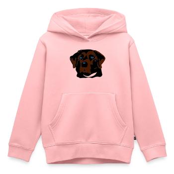 Labrador braun, blond oder schwarz - Kinder Premium Organic Hoodie - Rosa - Vorne - AI Model Kid Female (0cm)