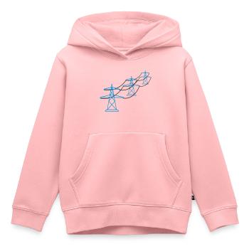 reihe muster viele trasse strom mast strommast ele - Kinder Premium Organic Hoodie - Rosa - Vorne - AI Model Kid Female (0cm)