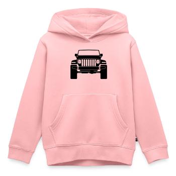 Jeep Wrangler JL - Kinder Premium Organic Hoodie - Rosa - Vorne - AI Model Kid Female (0cm)