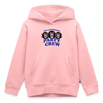 monkey_party_crew_kl2 - Kinder Premium Organic Hoodie - Rosa - Vorne - AI Model Kid Female (0cm)