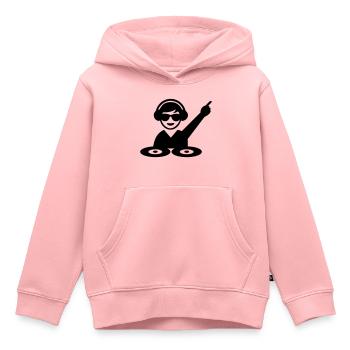 DJ - Kids Premium Organic Hoodie - rose - Front - AI Model Kid Female (0cm)