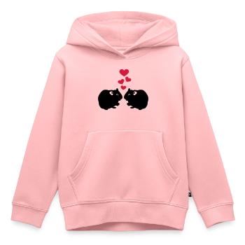 Cochon d'Inde - Sweat Premium à capuche enfant bio - rose - Devant - AI Model Kid Female (0cm)