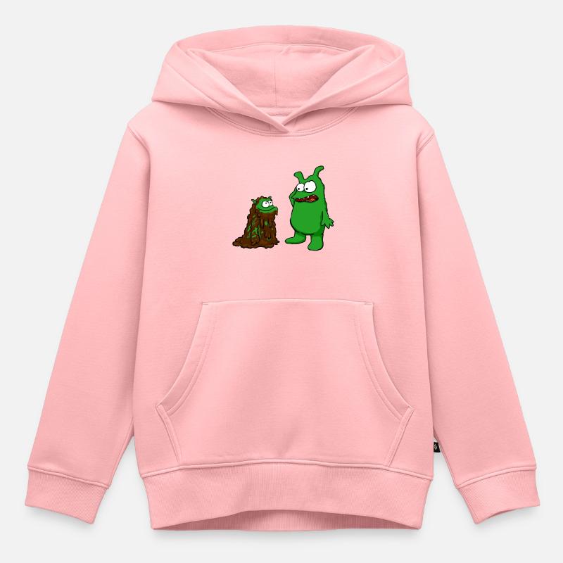 Le lutin Harald Junior jouait dans la boue - Sweat Premium à capuche enfant bio - rose
