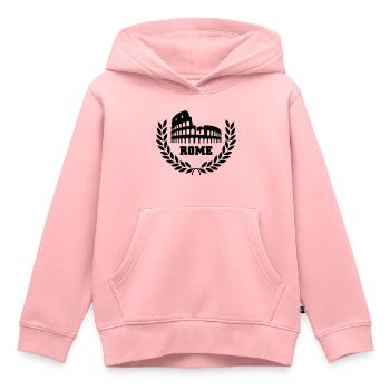 rome - Kids Premium Organic Hoodie - rose - Front - AI Model Kid Female (0cm)