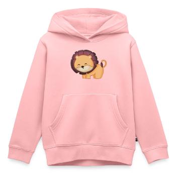 Niedlicher Löwe - Kinder Premium Organic Hoodie - Rosa - Vorne - AI Model Kid Female (0cm)