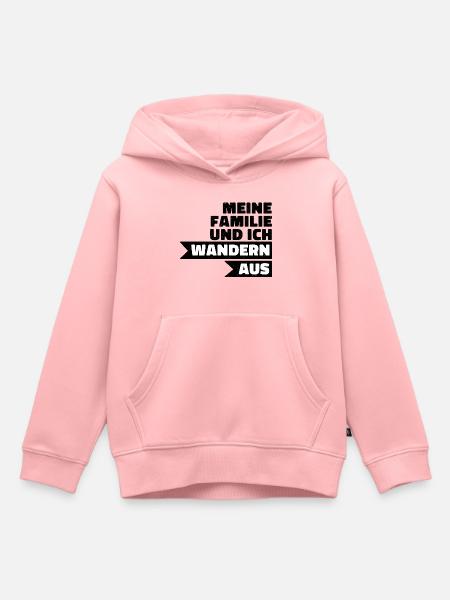 Wandern Aus – Großbuchstaben Kontrast - Kinder Premium Organic Hoodie - Rosa