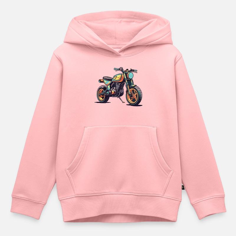 Moto - Sweat Premium à capuche enfant bio - rose