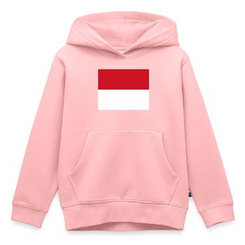 Monaco flag / Drapeau Monaco - Kids Premium Organic Hoodie - rose - Front - AI Model Kid Female (0cm)