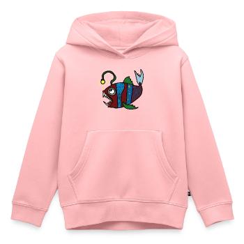 Anglerfisch - Kinder Premium Organic Hoodie - Rosa - Vorne - AI Model Kid Female (0cm)