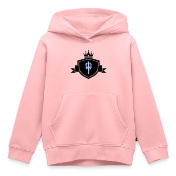 dreizack wappen - Kinder Premium Organic Hoodie - Rosa - Vorne - AI Model Kid Female (0cm)