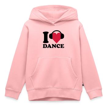 I love Music - Dance - Kinder Premium Organic Hoodie - Rosa - Vorne - AI Model Kid Female (0cm)