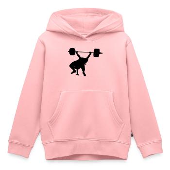 Bankdrücken start - Kinder Premium Organic Hoodie - Rosa - Vorne - AI Model Kid Female (0cm)