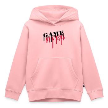 game_over - Sweat Premium à capuche enfant bio - rose - Devant - AI Model Kid Female (0cm)