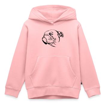 Bulldog - Kinder Premium Organic Hoodie - Rosa - Vorne - AI Model Kid Female (0cm)