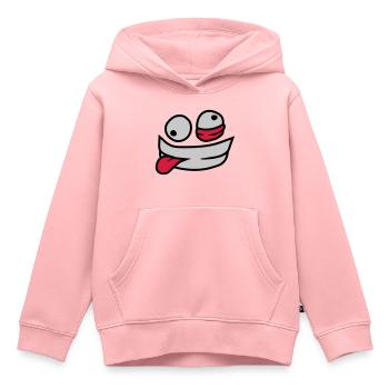 Verrücktes Gesicht wahnsinnig - Kinder Premium Organic Hoodie - Rosa - Vorne - AI Model Kid Female (0cm)