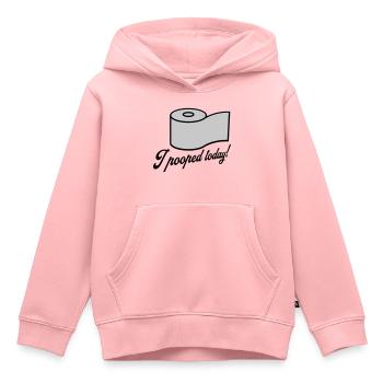 I pooped today Zitat - Kinder Premium Organic Hoodie - Rosa - Vorne - AI Model Kid Female (0cm)