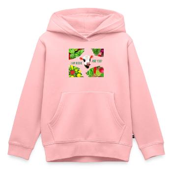 Veggie - Kids Premium Organic Hoodie - rose - Front - AI Model Kid Female (0cm)