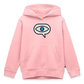 Auge Sehen Comic Sprechblase - Kinder Premium Organic Hoodie - Rosa - Vorne - AI Model Kid Female (0cm)