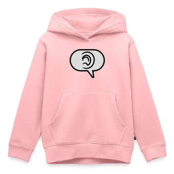 Hören einfaches Symbol Sprechblase - Kinder Premium Organic Hoodie - Rosa - Vorne - AI Model Kid Female (0cm)