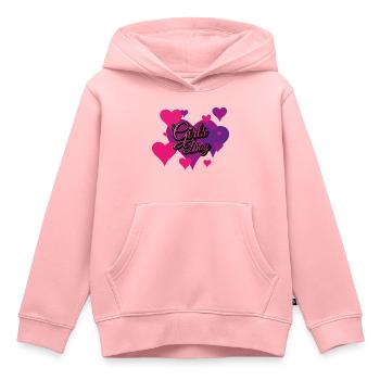 Journée des filles Histoire rose - Sweat Premium à capuche enfant bio - rose - Devant - AI Model Kid Female (0cm)