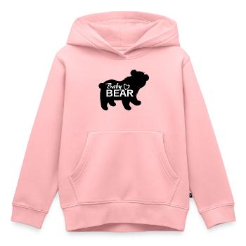 Silhouette eines Babybären - Kinder Premium Organic Hoodie - Rosa - Vorne - AI Model Kid Female (0cm)