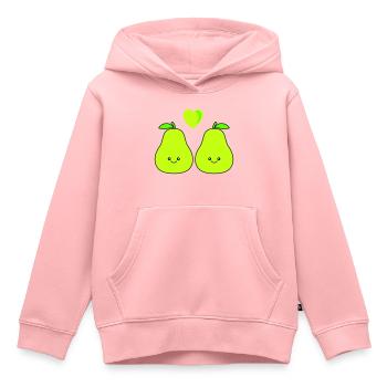 birne comic love - Kinder Premium Organic Hoodie - Rosa - Vorne - AI Model Kid Female (0cm)