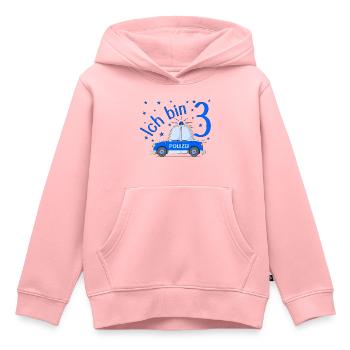 Police Car I'm 3 Birthday Blue - Kids Premium Organic Hoodie - rose - Front - AI Model Kid Female (0cm)