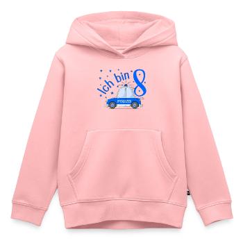 Police Car I'm 8 Birthday Blue - Kids Premium Organic Hoodie - rose - Front - AI Model Kid Female (0cm)