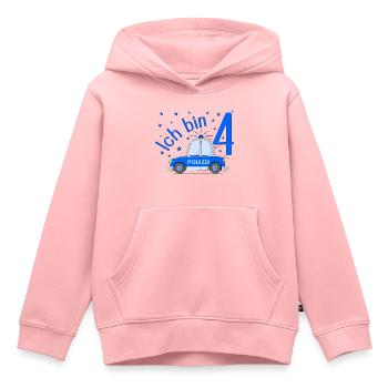 Police Car I'm 4 Birthday Blue - Kids Premium Organic Hoodie - rose - Front - AI Model Kid Female (0cm)