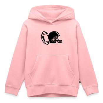Casque de football - Sweat Premium à capuche enfant bio - rose - Devant - AI Model Kid Female (0cm)