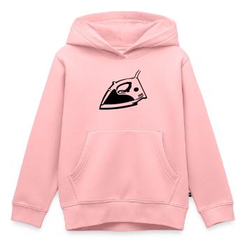 Iron - Kids Premium Organic Hoodie - rose - Front - AI Model Kid Female (0cm)