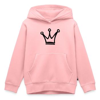 krone - Kinder Premium Organic Hoodie - Rosa - Vorne - AI Model Kid Female (0cm)